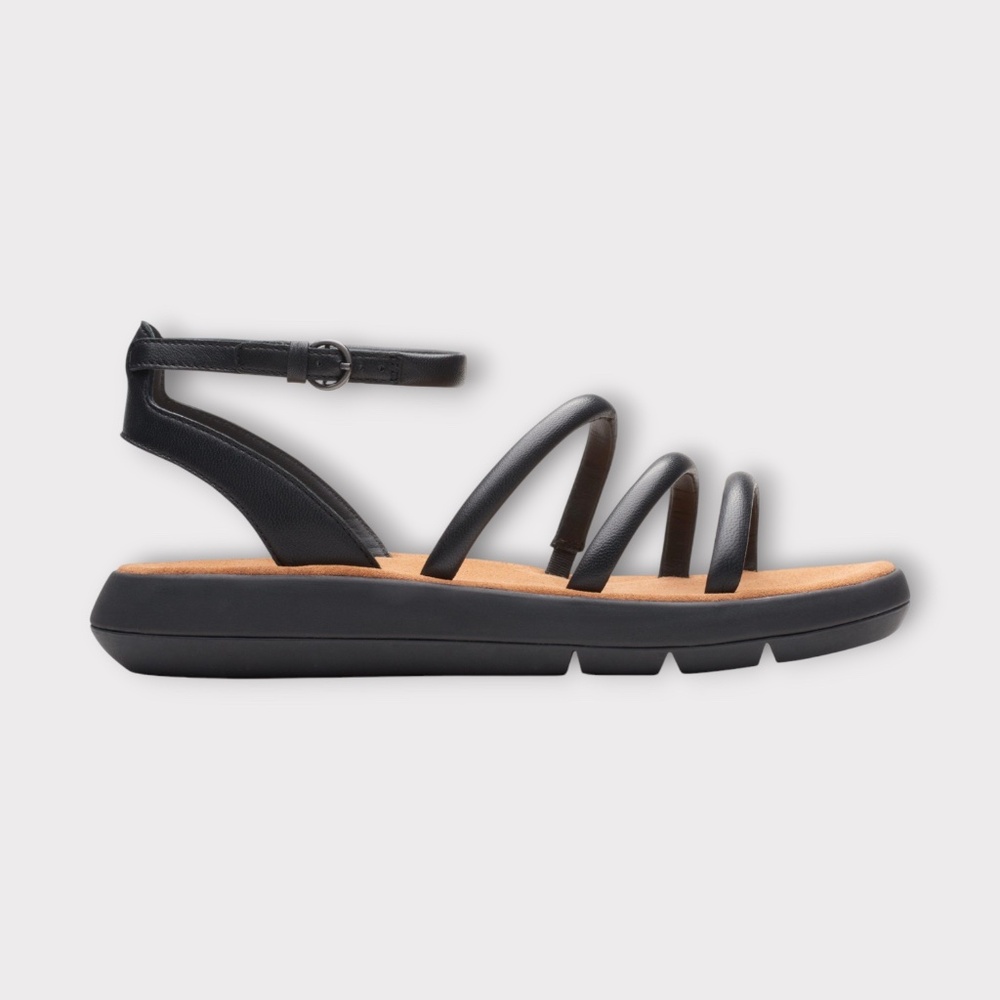 Clarks Women's Jemsa Style Sandals in Black Leather, 26164617